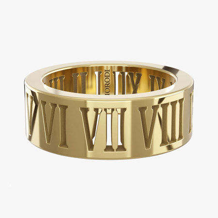 Numeric Style Gold Ring